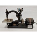 Early 20th century early electric table-top sewing machine by 'Willcox & Gibbs', New York, 27cm