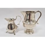 1930s silver milk jug, Birmingham 1936, makers mark worn, 2.5ozt approx. 10cm high and an early 20th