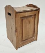 Small pine lidded stool/chest, (the lid has been added later) 51cm high to the seat, x 34.4cm wide