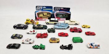 Small quantity of Corgi and other playworn diecast model cars to include TY06901 James Bond Aston