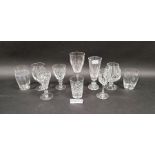 Mixed glassware to include wines, brandy glasses etc, a few Webb Corbett glasses etc