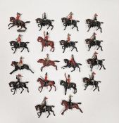 Collection of 18 Britains Mounted Horseguards (playworn) (1 box)