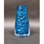 Geoffrey Baxter for Whitefriars kingfisher blue vase, (with damage) 18cm high Condition Report One