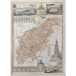 Large quantity of etchings and prints to include maps - Shropshire, Worcestershire, etc and an