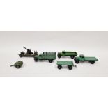 Dinky playworn diecast model cars to include No.25T Flat truck and Trailer - containing No.25C