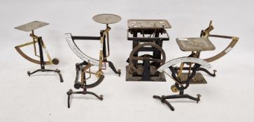 Various vintage articulated postal scales, one marked 'Rowi', the others probably Salter (6)