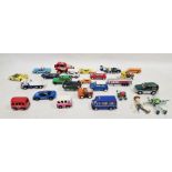 Large collection of Matchbox, Majorette, Corgi, Tomy, Maisto diecast and plastic model cars to