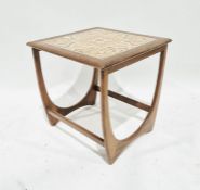 G-Plan 'Astro' tile-topped occasional table, 51cm high 51cm wide x 49.5cm deep and similar mid