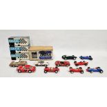 Quantity of boxed, loose and part-built scalextric slot cars to include C54 Lotus (boxed), Ferrari