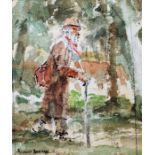 Roland Batchelor (1889-1990) Watercolour "The Loner", signed and dated '88 lower left, framed and