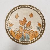 Charlotte Rhead Crown Ducal 'Autumn Leaves' pattern charger, marked to reverse, 31.5cm diameter