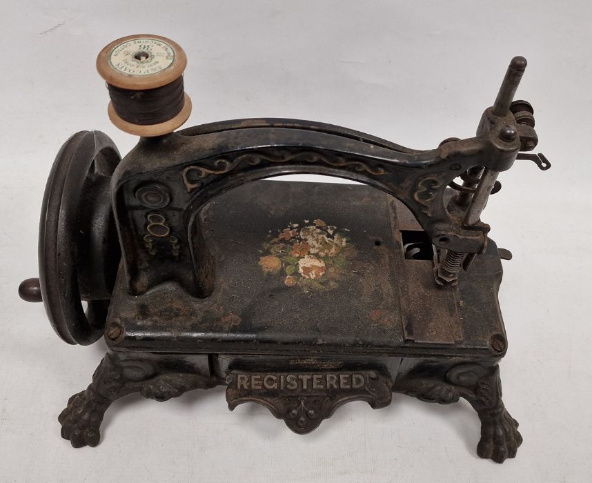Mid- to late 19th century 'American Registered' sewing machine on heavy cut iron base - Image 2 of 3
