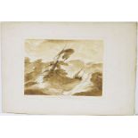 Richard Earlom, after Claude Lorraine  Etching and aquatint Storm tossed boat, unframed, two similar