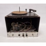Early 20th century bakelite gramophone 'Plessey', 30cm high x 43cm wide x 30cm deep (lacking speaker