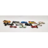 Quantity of playworn diecast model vehicles to include Corgi Toys 154 Ferrari Formula 1, Corgi