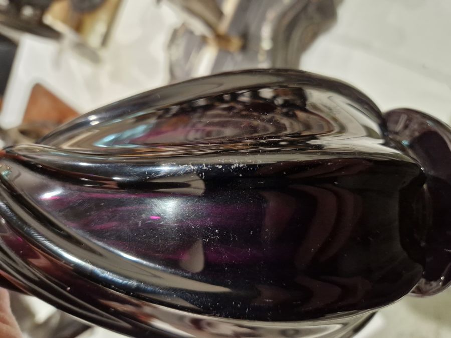 Royal Doulton clear glass bowl, 11m high approx. an amethyst glass decanter with twist relief, - Image 5 of 17