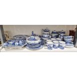 Large quantity of Spode 'Italian' pattern ceramics to include cups, saucers, bowls, plates, clock,