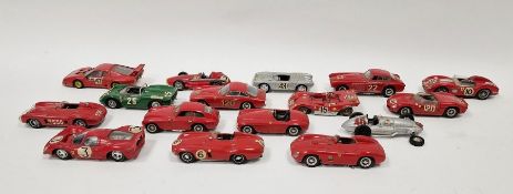 Quantity of playworn diecast model cars to include Brumm Ferrari 330p4 #3, Brumm R196 Ferrari 555