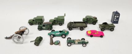 Small quantity of Dinky and Corgi diecast model vehicles mainly Military to include Dinky Toys 688