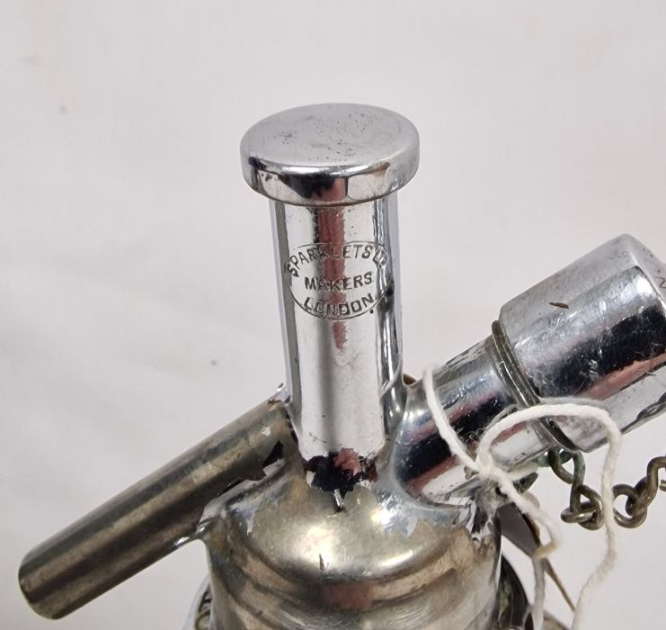 Two vintage soda syphons within metal latticework casing - Image 2 of 2