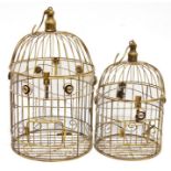 Two wire-framed birdcages (2)