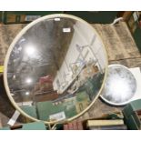 Large interior convex mirror and a smaller convex mirror (2)