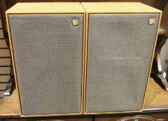 Pair of Kef Chorale wooden cased speakers, type SP1016, serial number 72545