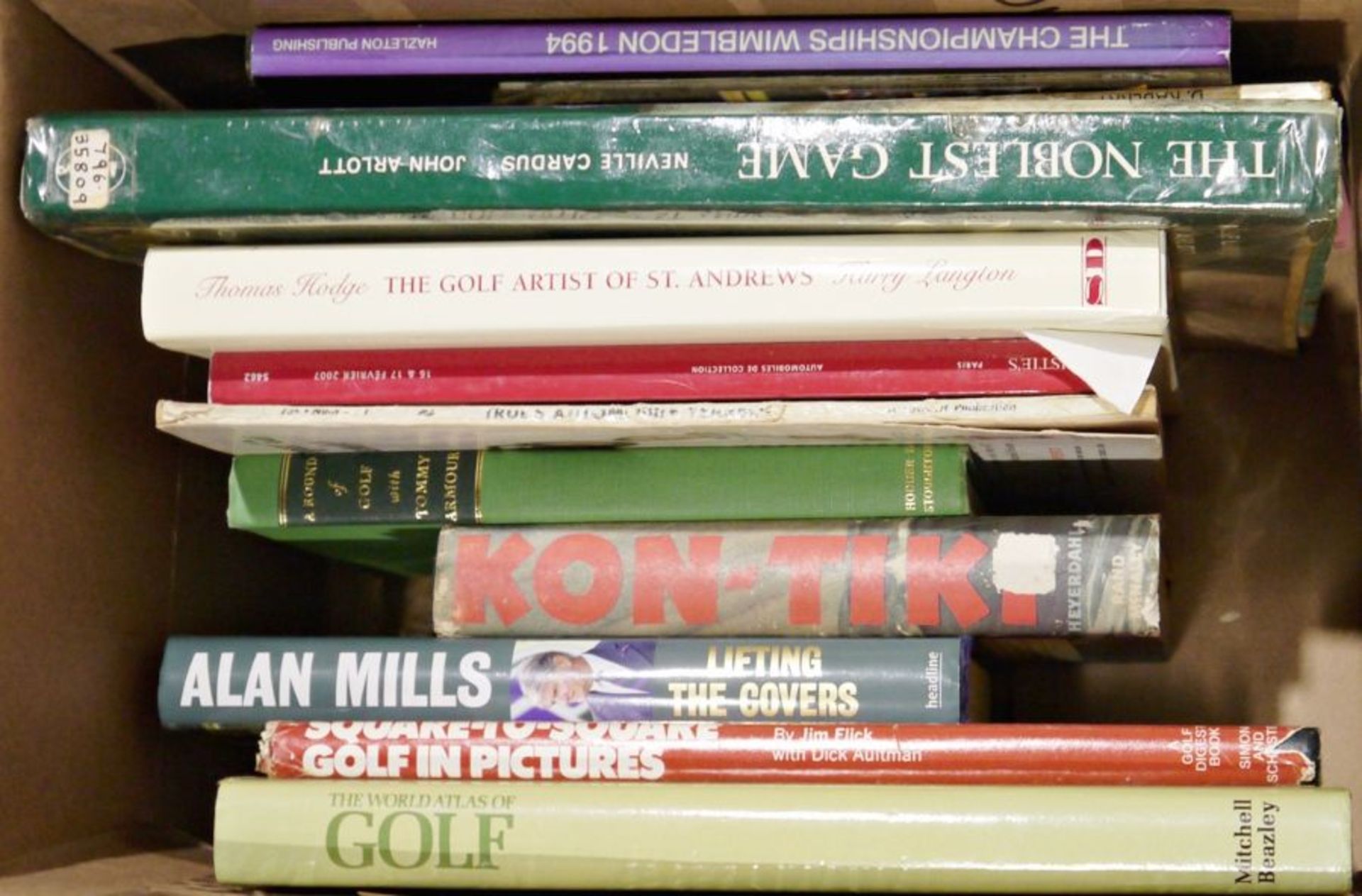 Quantity of sporting books covering tennis, golf, sailing, rock climbing, football etc., to include: - Image 4 of 4