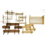 Quantity of wooden wall racks and shelving units (2 boxes)