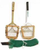 Vintage Slazenger Royal Crown tennis racket and a vintage Greys of Cambridge 'The Greys Century'