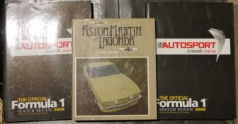 Harvey, Chris 'Aston Martin and Lagonda', Oxford Illustrated Press 1985, and two copies of 'The
