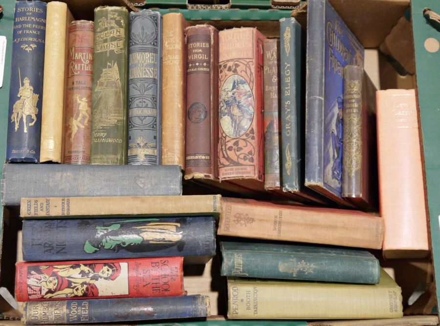Quantity of Victorian and Edwardian decorative clothbound fiction & children's books to include