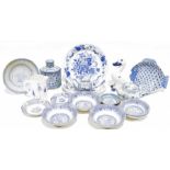 Quantity of blue and white china to include plates, bowls, vases, a duck and further chinaware (3