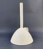 Julian Belmonte (b.1964) narrow necked earthenware vessel of inverted funnel form with handle in