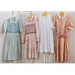 Hand smocked dresses, ages 5 and 6, made by Daisy Chain of Norfolk in the late 1970's, Liberty print