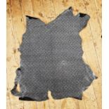 Five black with white dot printed goat/sheep hides - ideal for furnishing/upholstery, each hide