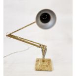 Herbert Terry & Sons anglepoise lamp, gilt rag rolled finish, 87cm high approx.