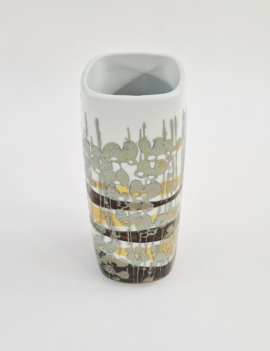 Ivan Weiss (b.1946) for Royal Copenhagen, a fajance vase, with stylised landscape decoration, - Image 5 of 6