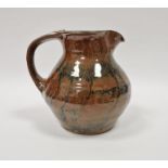 John Maltby (1936-2020) for Stonehill Pottery, a stoneware jug with tenmoku glaze, impressed SP mark