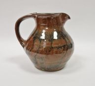 John Maltby (1936-2020) for Stonehill Pottery, a stoneware jug with tenmoku glaze, impressed SP mark