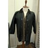 Two vintage Barbour jackets, a Barbour wool gilet, a Harrod's Barbour style wax jacket, a Country