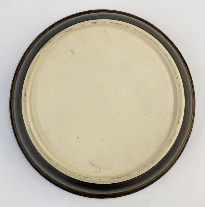 Studio pottery bowl, probably by Andrew Wilson, with flattened scroll over rim decorated with - Image 11 of 12