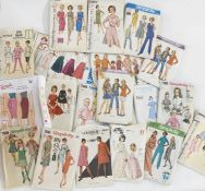 Large quantity of dress patterns by Vogue, Simplicity, McCalls, etc. (1 box)