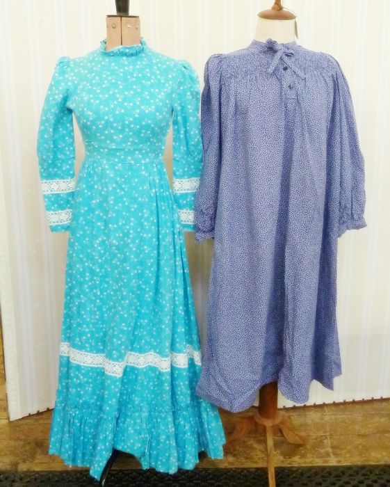 Vintage Laura Ashley dresses. Full length blue maxi dress size 14 with crocheted detailed labelled - Image 22 of 28