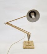 Herbert Terry & Sons anglepoise lamp, gilt rag rolled finish, 87cm high approx.