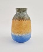 William Howson Taylor (1876-1935) for Ruskin Pottery vase with streaked and mottled matte glazes
