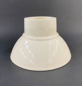 Julian Belmonte (b.1964) earthenware vessel with cream glaze, impressed potter's mark to base,