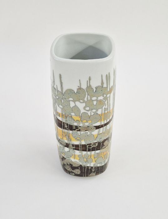 Ivan Weiss (b.1946) for Royal Copenhagen, a fajance vase, with stylised landscape decoration, - Image 2 of 6