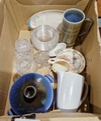 Various glass ware  - 15 sherry glasses, 6 wine glasses , an ale, cut glass salts and pin bowls a