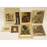 Vintage photographs to include a late photographic portrait of Queen Victoria, a black and white
